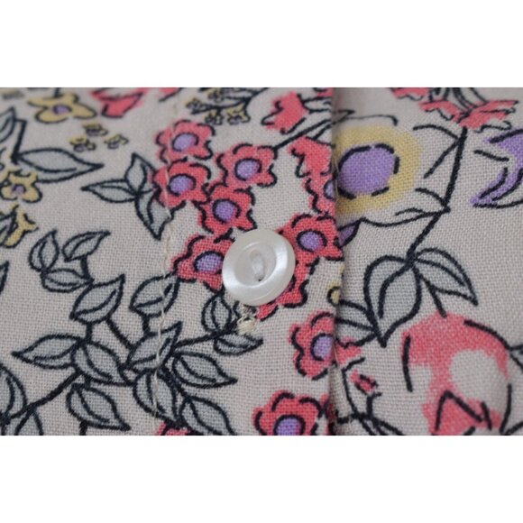 Big Dart Floral Button Down Long Sleeve Shirt UK 10 EU 38 - Picture 11 of 12